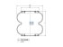 DT Spare Parts - Air spring, D1: 160 mm, D2: 262 mm, M10 x 1,5, M16 x 1,5, M24 x 1,5, L: 320 mm - 2.61034