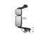 DT Spare Parts - Main mirror, complete, left, heated, electrical, r: 300 mm, R: 1200 mm - 7.73114