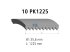 DT Spare Parts - Multiribbed belt, 10 PK, L: 1225 mm, W: 35.6 mm, 10PK1225 - 2.15558