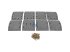 DT Spare Parts - Drum brake lining kit, W: 177 mm, S: 18.4 mm - 7.92428