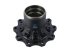DT Spare Parts - Wheel hub, without bearings, d1: 140 mm, d2: 140 mm, D: 376 mm, 10 bores, b: 23.2 mm, H: 179.5 mm - 10.20406