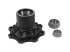 DT Spare Parts - Wheel hub, with bearing, d1: 85 mm, d2: 120 mm, D: 322 mm, 8 bores, b: 20 mm, H: 161 mm - 3.67641