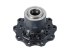 DT Spare Parts - Wheel hub, with bearing, d1: 153.6 mm, d2: 127 mm, D: 382 mm, 10 bores, b: 24 mm, P: 335 mm, H: 194 mm - 1.17325