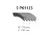 DT Spare Parts - Multiribbed belt, 5 PK, L: 1125 mm, W: 17.8 mm, 5PK1125 - 6.31014