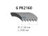 DT Spare Parts - Multiribbed belt, 6 PK, L: 2160 mm, W: 21.4 mm, 6PK2160 - 4.81427