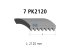 DT Spare Parts - Multiribbed belt, 7 PK, L: 2120 mm, W: 24.9 mm, 7PK2120 - 14.16002