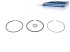 DT Spare Parts - Piston ring kit, OS 0.4 mm - 7.94514