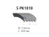 DT Spare Parts - Multiribbed belt, 5 PK, L: 1010 mm, W: 17.8 mm, 5PK1010 - 6.31500