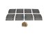 DT Spare Parts - Drum brake lining kit, axle kit - oversize, D: 420 mm, W: 200 mm, S: 17.8 mm - 10.13000