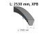DT Spare Parts - V-belt, L: 2530 mm, XPB2530 - 7.54860