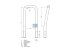 DT Spare Parts - U-bolt, r: 15 mm, R: 140 mm, M22 x 2,5, LTh: 55 mm, L1: 297 mm, L2: 180 mm, w: 105 mm, 10.9 - 1.25416 - 2 Pack