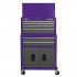 Sealey Topchest & Rollcab Combination 6 Drawer with Ball-Bearing Slides - Purple/Grey