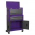 Sealey Topchest & Rollcab Combination 6 Drawer with Ball-Bearing Slides - Purple/Grey