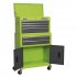 Sealey American PRO Topchest & Rollcab Combination 6 Drawer - Green/Grey