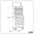 Sealey American PRO Topchest, Mid-Box Tool Chest & Rollcab Stack 14 Drawer - Black