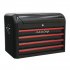 Sealey Topchest 4 Drawer Retro Style - Black with Red Anodised Drawer Pulls