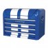 Sealey Premier Retro Style Topchest 4 Drawer - Blue with White Stripes