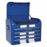 Sealey Premier Retro Style Topchest 4 Drawer - Blue with White Stripes