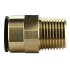 Sealey Speedfit Brass Straight Adaptor 15mm x 1/2