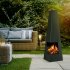Sealey Dellonda Chiminea, Wood Burner, Heater for Outdoors W45cm x H150cm - Black Steel