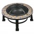 Sealey Dellonda 76cm Deluxe Traditional Style Fire Pit/Fireplace/Outdoor Heater - Slate