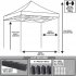 Sealey Dellonda Premium 3 x 3m Pop-Up Gazebo, PVC Coated, Water-Resistant Fabric, Supplied with Carry Bag, Rope, Stakes & Weight Bags - Beige Canopy