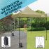 Sealey Dellonda Premium 3 x 3m Pop-Up Gazebo, PVC Coated, Water-Resistant Fabric, Supplied with Carry Bag, Rope, Stakes & Weight Bags - Beige Canopy