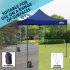 Sealey Dellonda Premium 3 x 3m Pop-Up Gazebo, PVC Coated, Water-Resistant Fabric, Supplied with Carry Bag, Rope, Stakes & Weight Bags - Blue Canopy