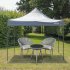 Sealey Dellonda Premium 3 x 3m Pop-Up Gazebo, PVC Coated, Water-Resistant Fabric, Supplied with Carry Bag, Rope, Stakes & Weight Bags - Grey Canopy