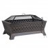 Sealey Dellonda 89cm Rectangular Outdoor Fire Pit, Antique Bronze Effect
