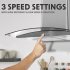 Sealey Baridi 60cm Curved Glass Cooker Hood with Carbon Filters, LED Lights, Stainless Steel