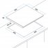 Sealey Baridi 60cm Built-In Ceramic Hob 4 Cooking Zones, Black Glass, 6000W with Touch Controls, Timer