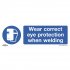 Sealey Worksafe Wear Eye Protection When Welding Safety Sign - Self-Adhesive Vinyl
