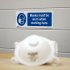 Sealey Worksafe Masks Must Be Worn Safety Sign, Rigid Plastic - Pack of 10