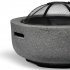 Sealey Dellonda Round MgO Fire Pit with BBQ Grill, 60cm, Safety Mesh Screen - Dark Grey