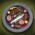 Sealey Dellonda Round MgO Fire Pit with BBQ Grill, 60cm, Safety Mesh Screen - Dark Grey
