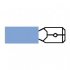 Durite - Terminal Heatshrink Blue 6.3mm Male Spade Pack of 25 - 0-001-63