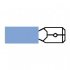 Durite - Terminal Heatshrink Blue 6.3mm Male Spade Pack of 25 - 0-001-63